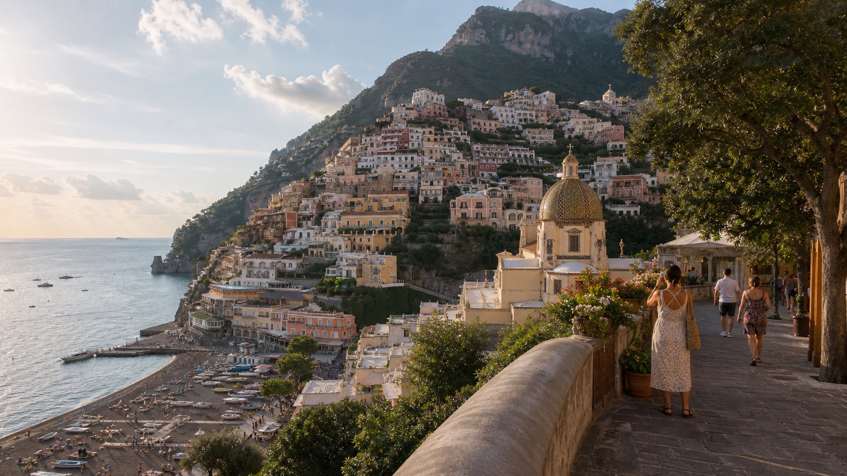 Private transfer destination Positano from Rome